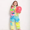 Girls Blue Magic Waterproof Colorful One Piece Coveralls Ski Suits Winter Jumpsuits