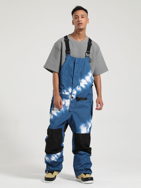 Men's Gsou Snow Winter Ranger Waterproof Colorblock Snow Bibs Pants ...