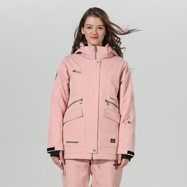 Women's High Experience Top Quality Winter Outerwear Mountain 15k Waterproof Pink Ski Snowboard Jackets