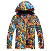 Women's Waterproof Colorful Print Warm Insulated Ski Jackets Winter Coat